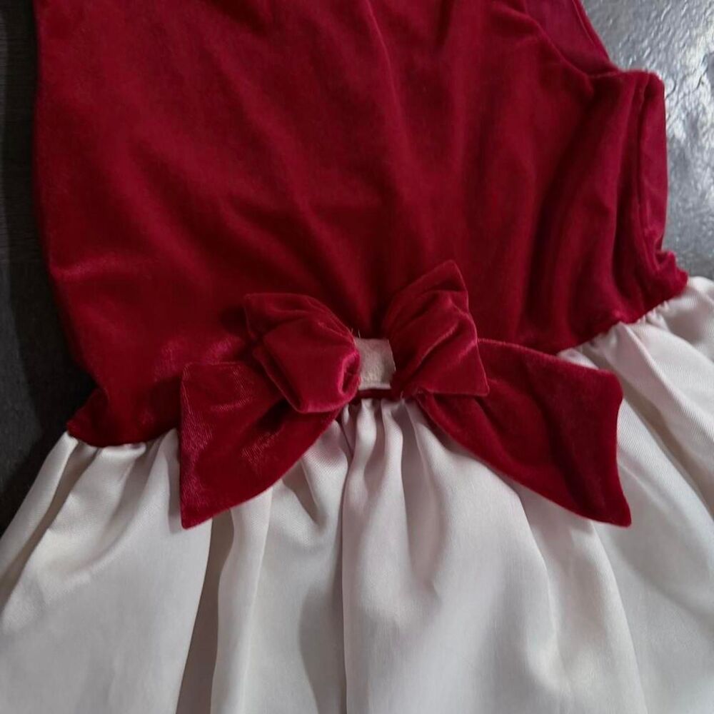 Kids White and Red Christmas Dress